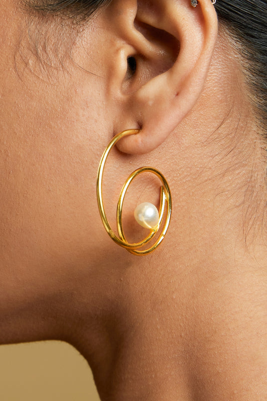 Hailey Hoops - 18k Gold Plated, Anti Tarnish