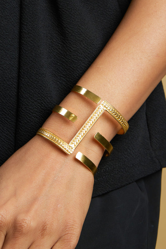 Malie 18K Gold Plated Cuff Bracelet