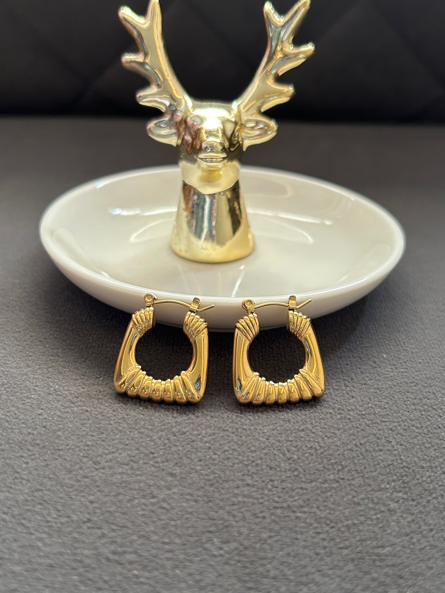 Princess Hoops - Waterproof, 18k Gold Plated