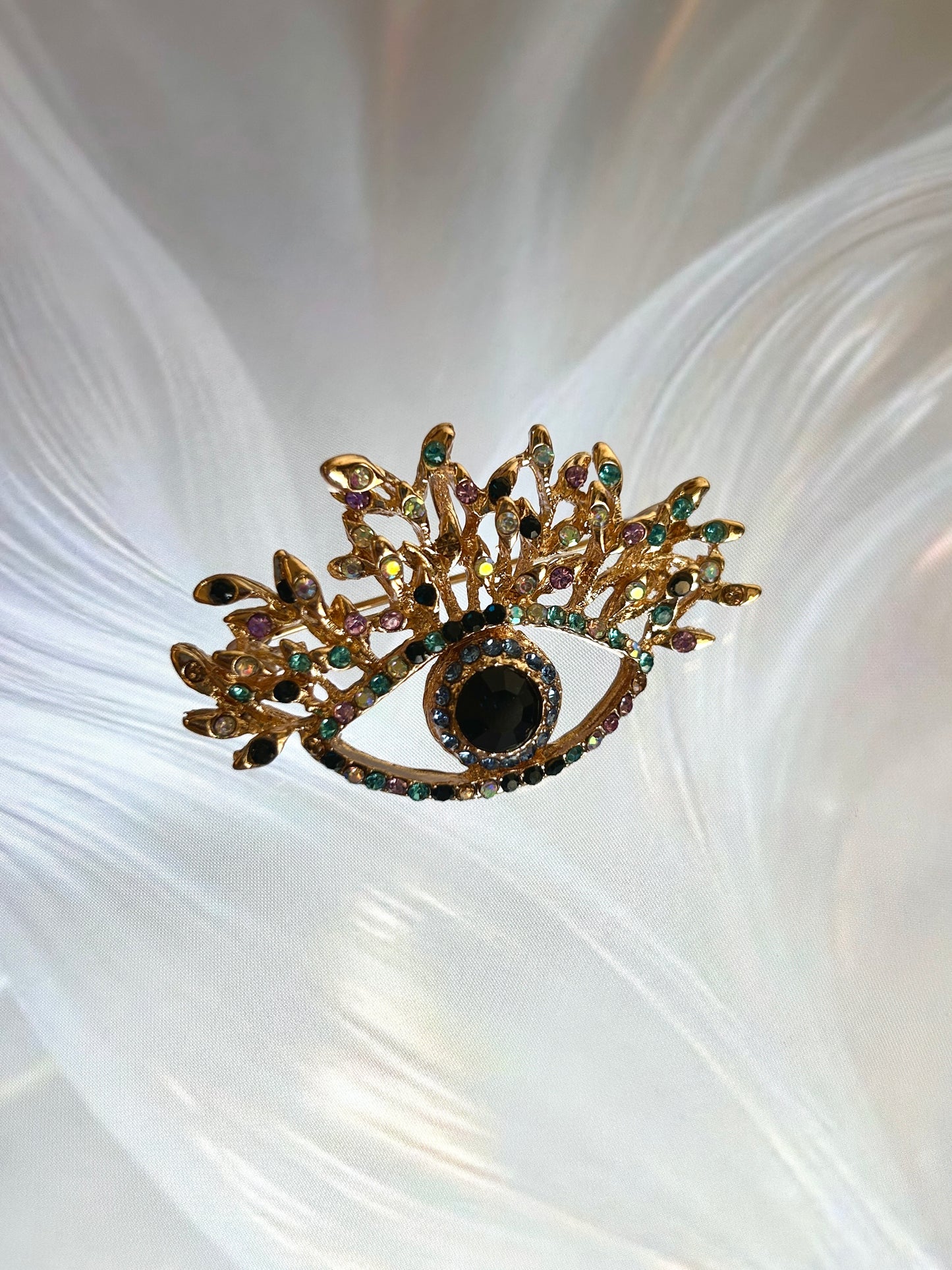 Evil Eye Studded Brooch