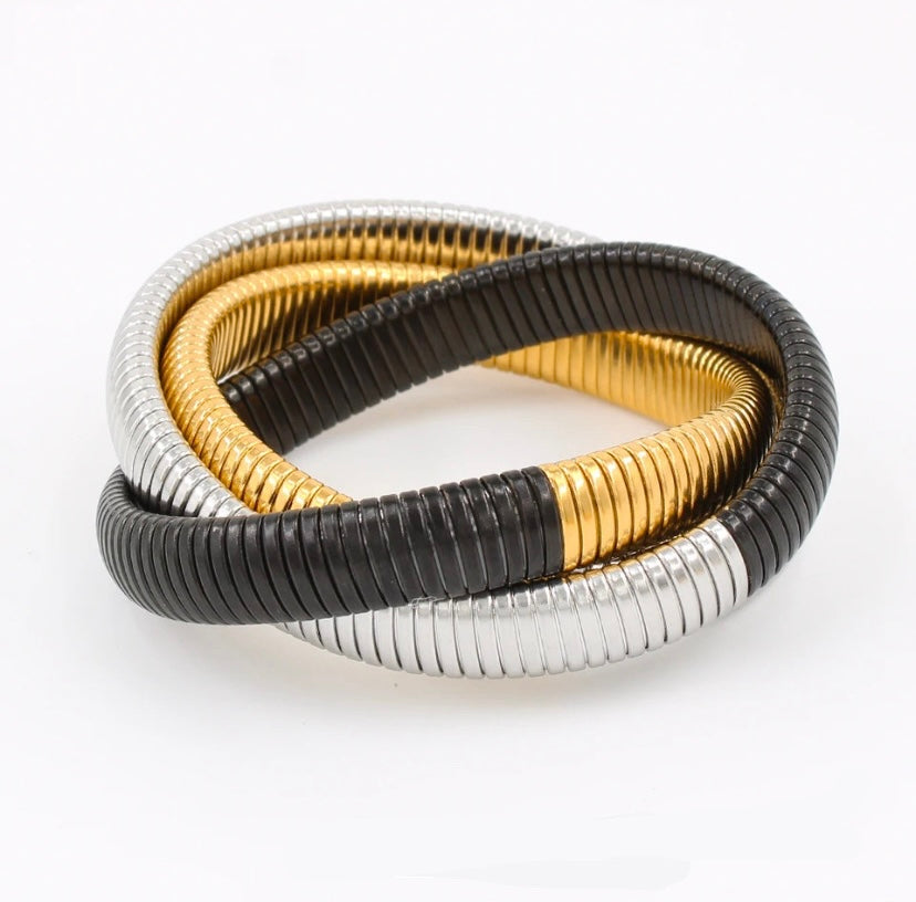 Liza Intertwined Bracelet - Waterproof, 18k Gold Plated