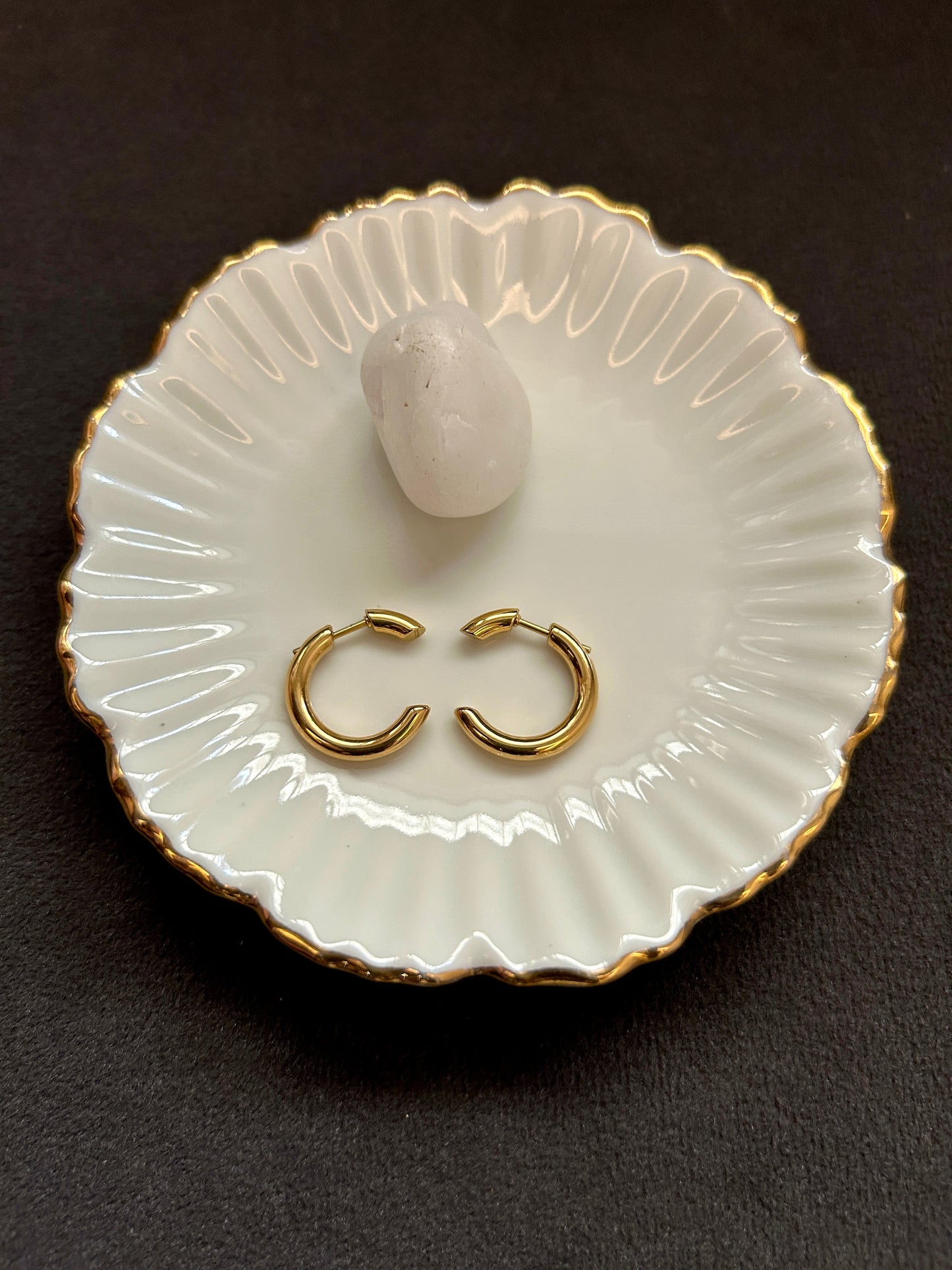 Ova Hoops - Waterproof, 18k Gold Plated