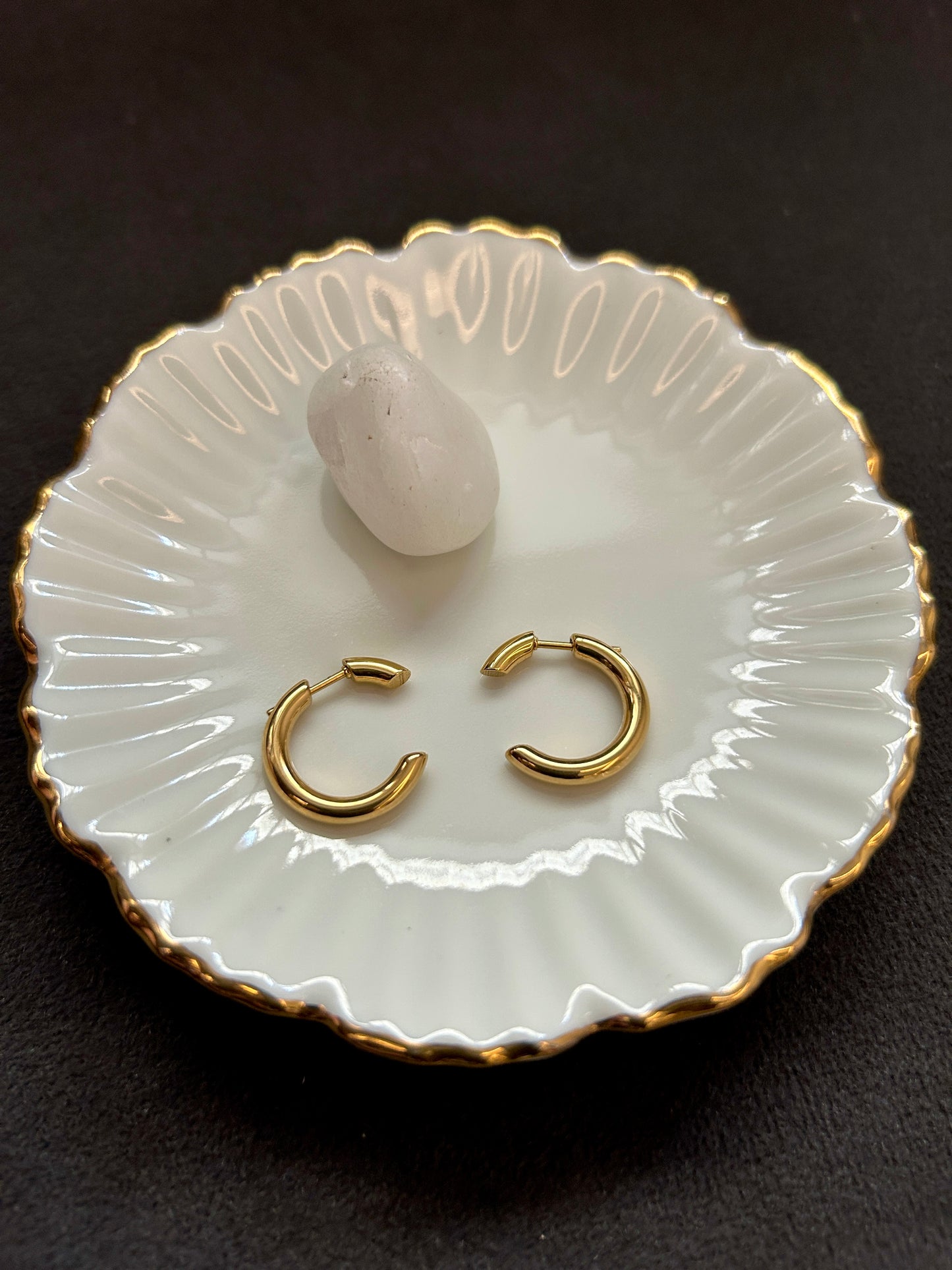 Ova Hoops - Waterproof, 18k Gold Plated