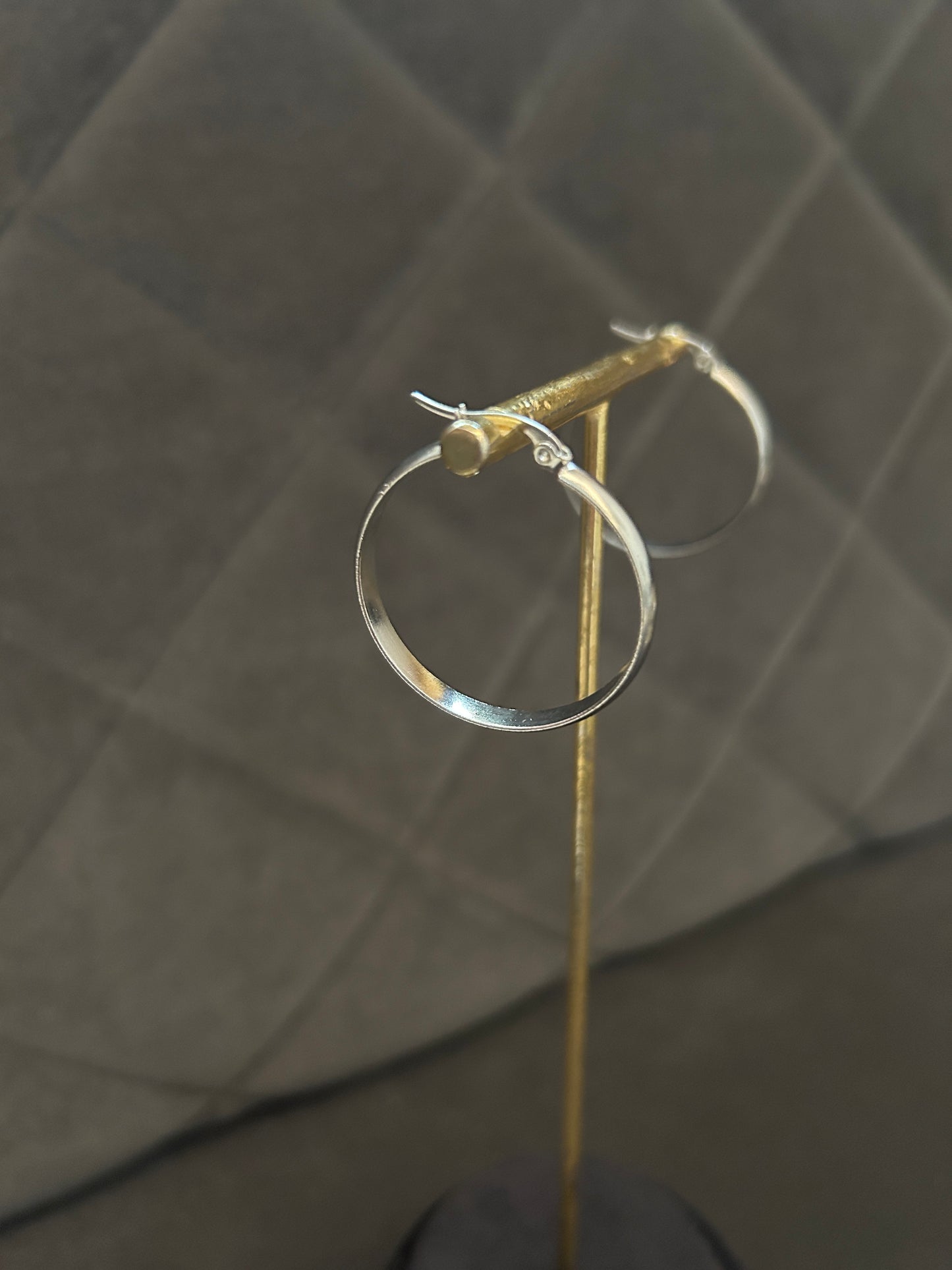 Sayara Hoops - Waterproof, 18k White Gold Plated