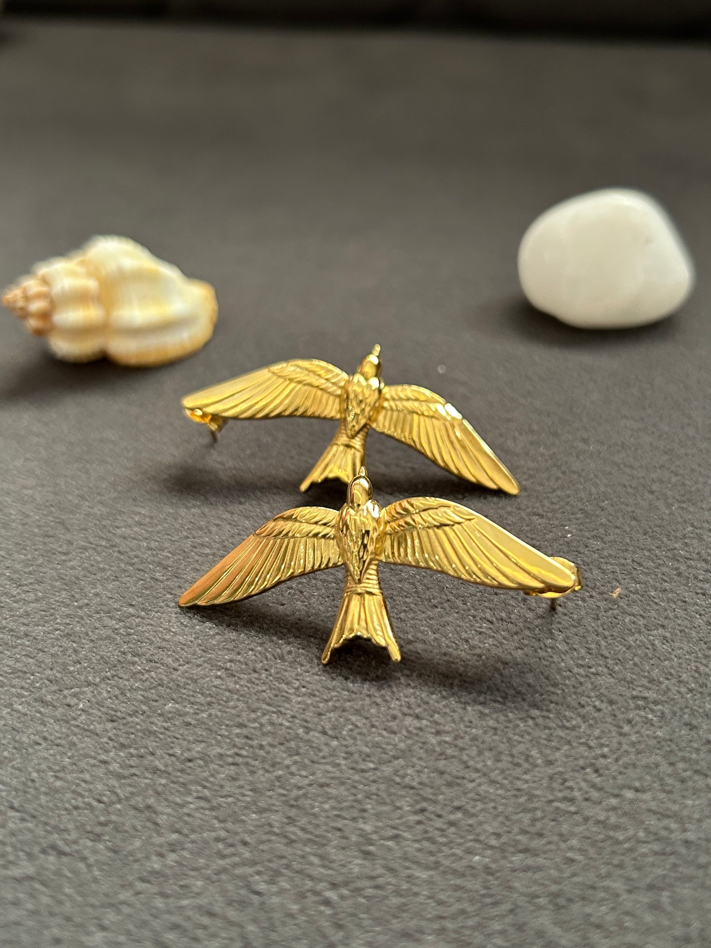 Bird Earrings - Waterproof, 18k Gold Plated