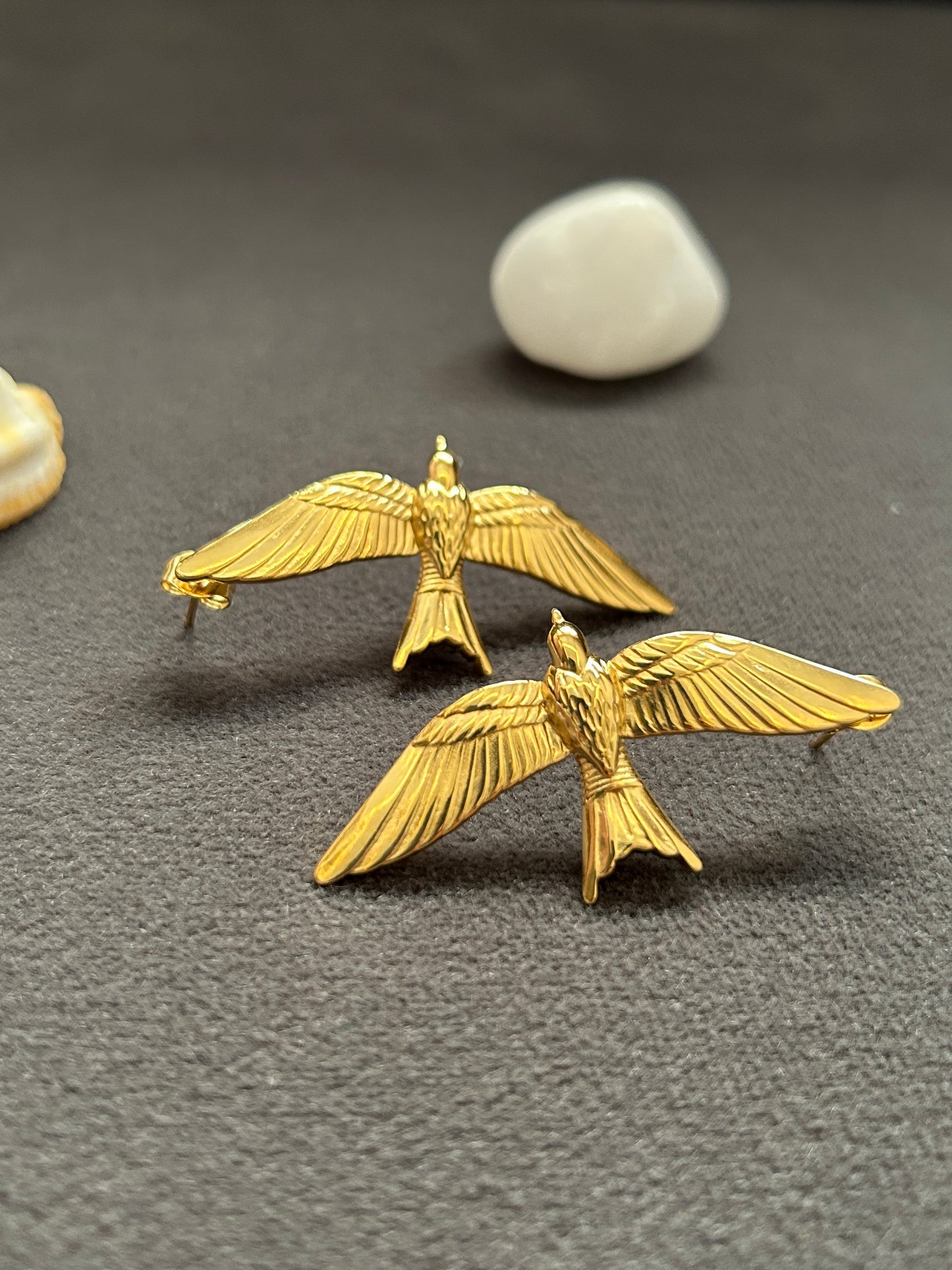 Bird Earrings - Waterproof, 18k Gold Plated