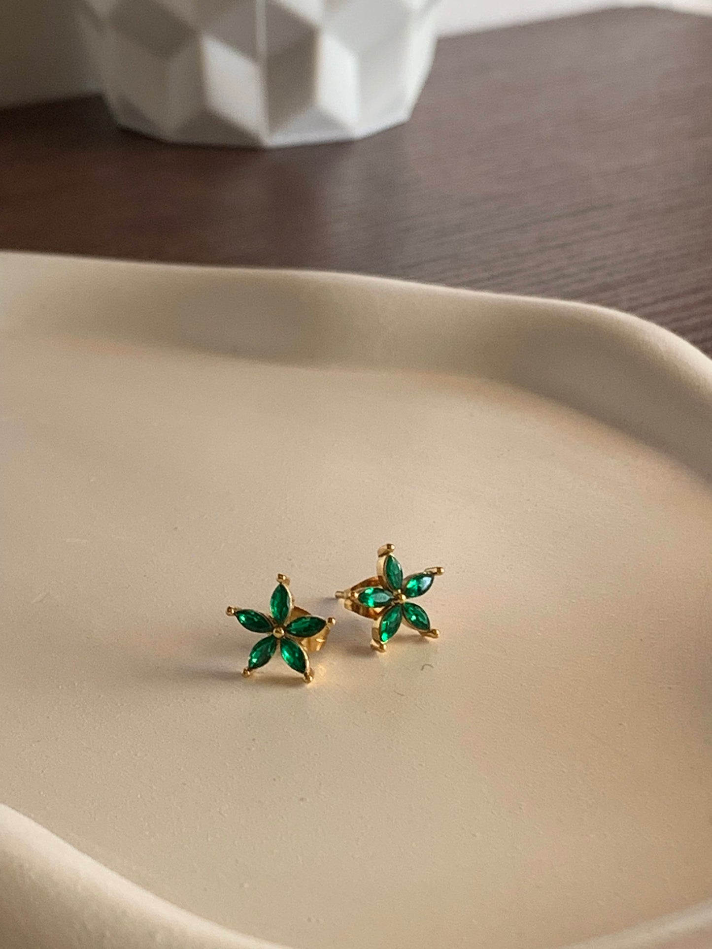 Flower Studs - Waterproof, 18k Gold Plated
