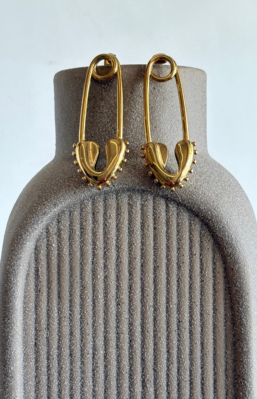 Pin Earrings - Waterproof, 18k Gold Plated