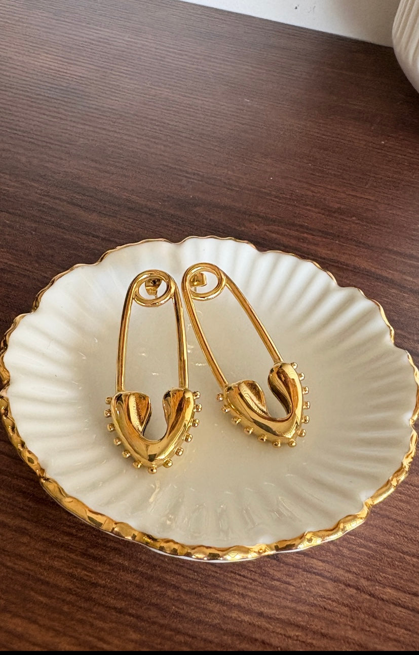 Pin Earrings - Waterproof, 18k Gold Plated