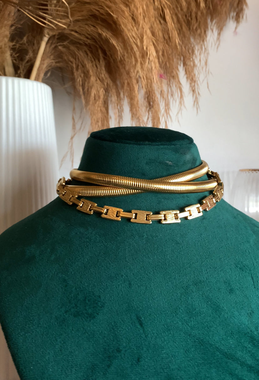 Liza Strap Choker - Waterproof, 18k Gold Plated