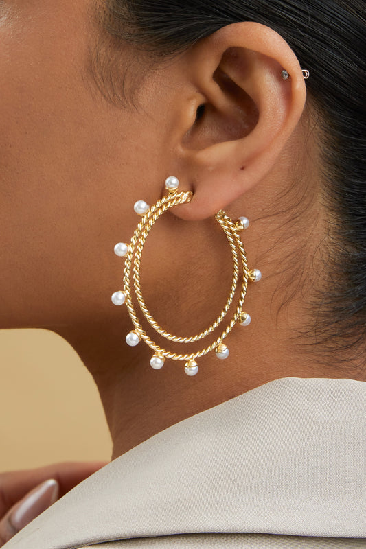 Marina Hoops - 18k Gold Plated, Anti Tarnish