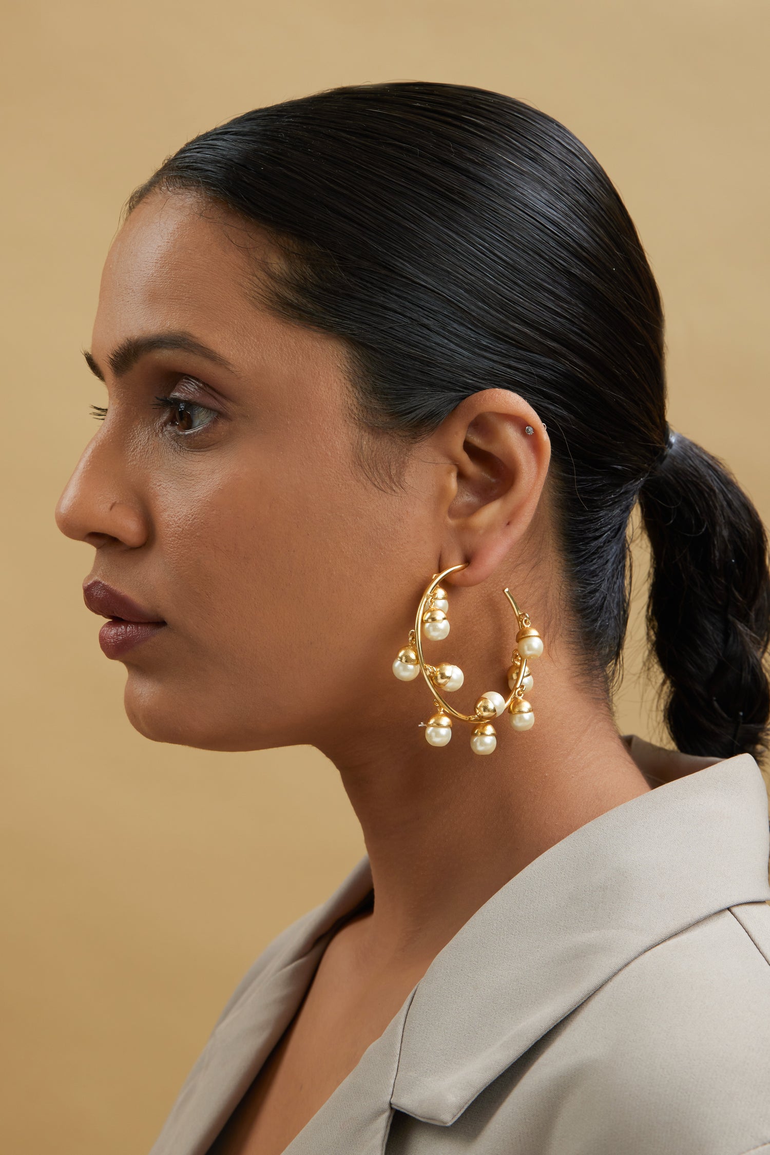 Deco Hoops - 18k Gold Plated, Anti Tarnish