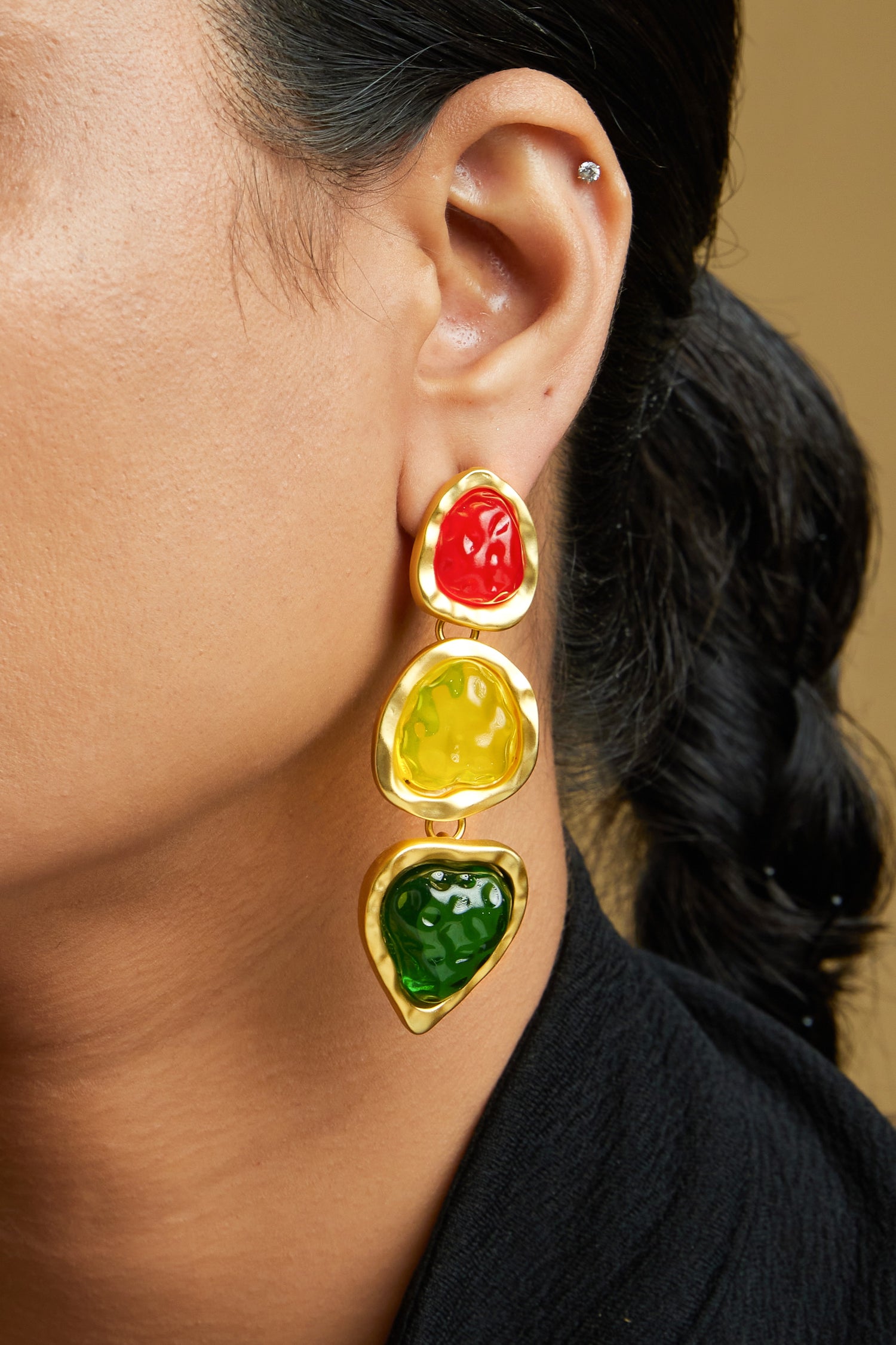 Daisy Long Earrings - Anti Tarnish