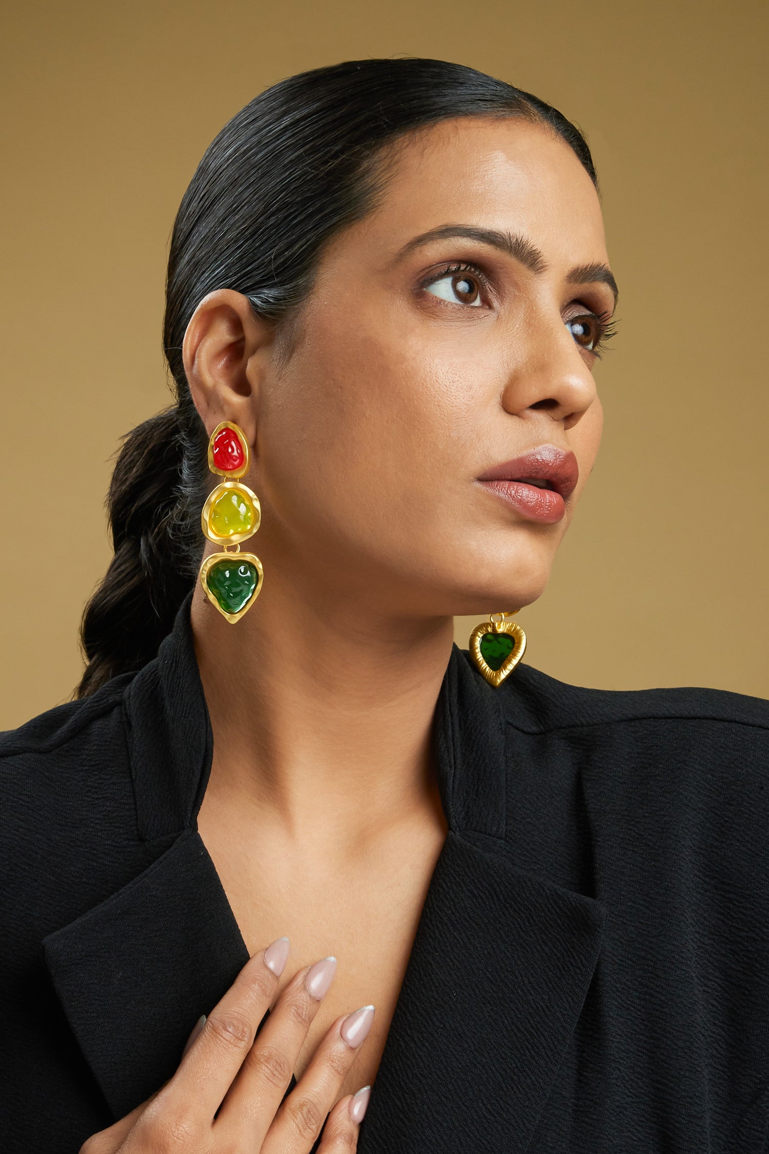Daisy Long Earrings - Anti Tarnish