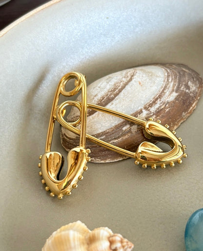 Pin Earrings - Waterproof, 18k Gold Plated