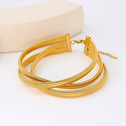 Liza Intertwined Choker - Waterproof, 18k Gold Plated