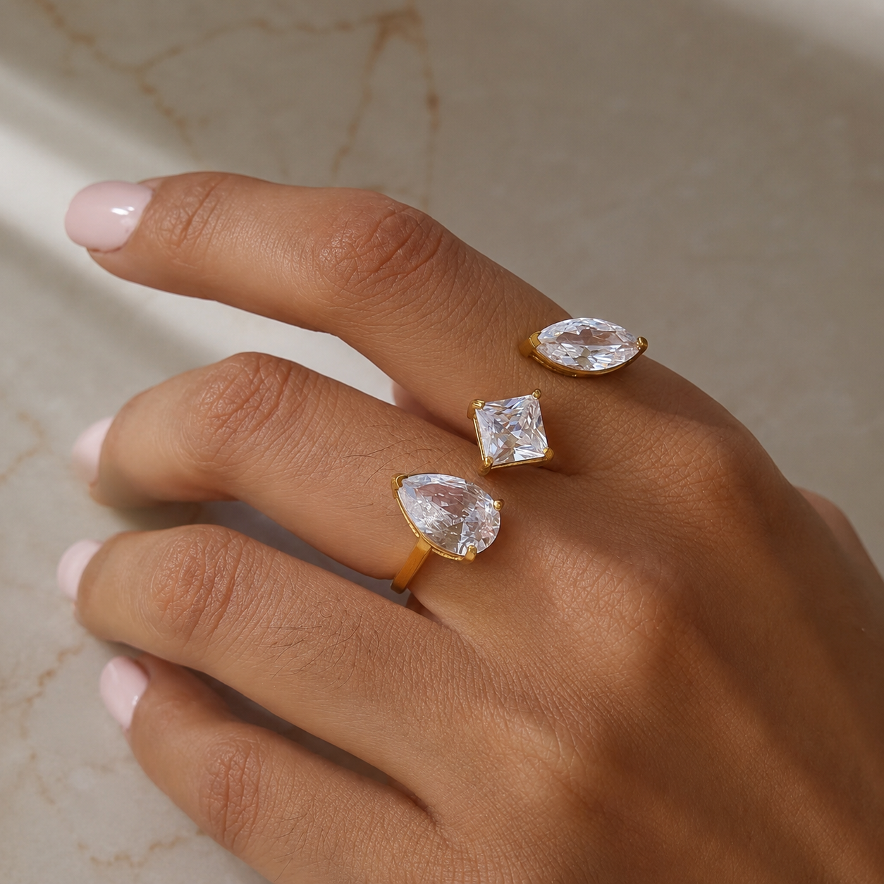 Shelly Ring - Waterproof, 18k Gold Plated