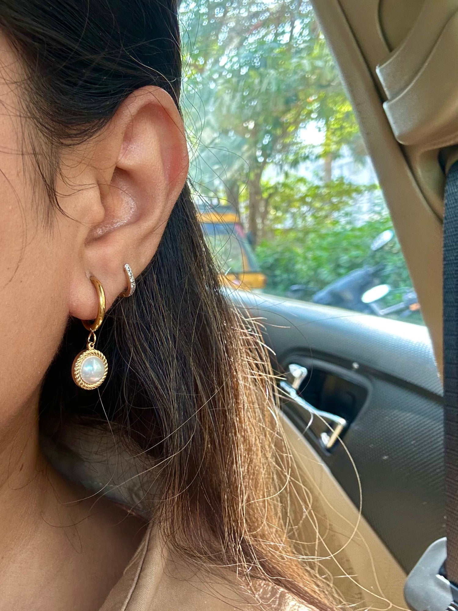 Gia Hoops - Waterproof, 18k Gold Plated