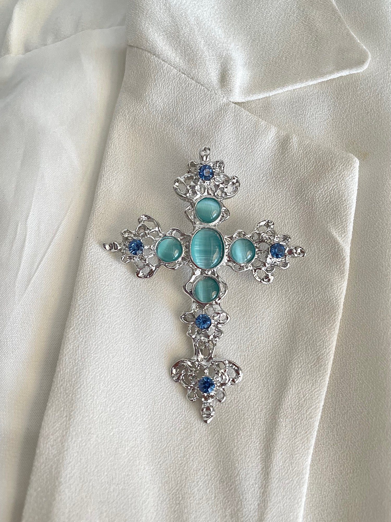Cross Studded Brooch