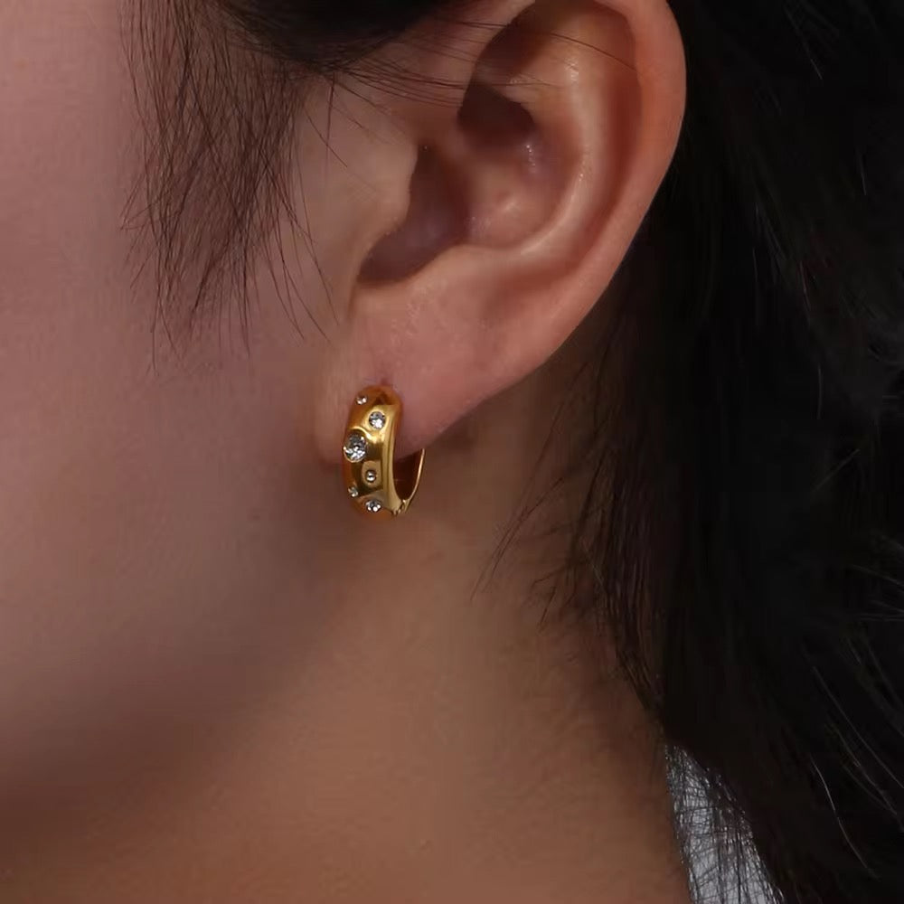 Frill Hoops - Waterproof, 18k Gold Plated