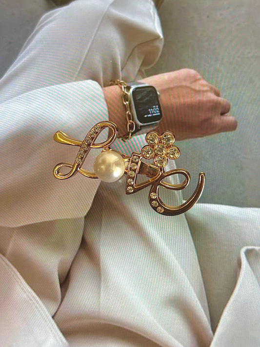 Love Pearl Pin Brooch