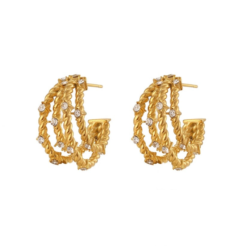 Anaya Hoops - Waterproof, 18k Gold Plated