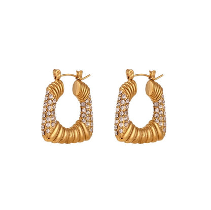 Princess Hoops - Waterproof, 18k Gold Plated