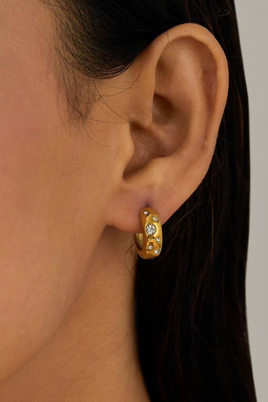 Frill Hoops - Waterproof, 18k Gold Plated