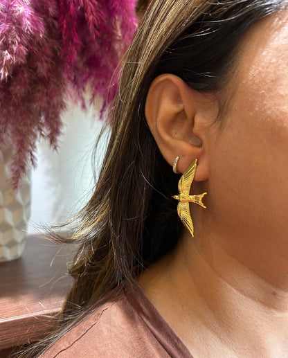 Bird Earrings - Waterproof, 18k Gold Plated