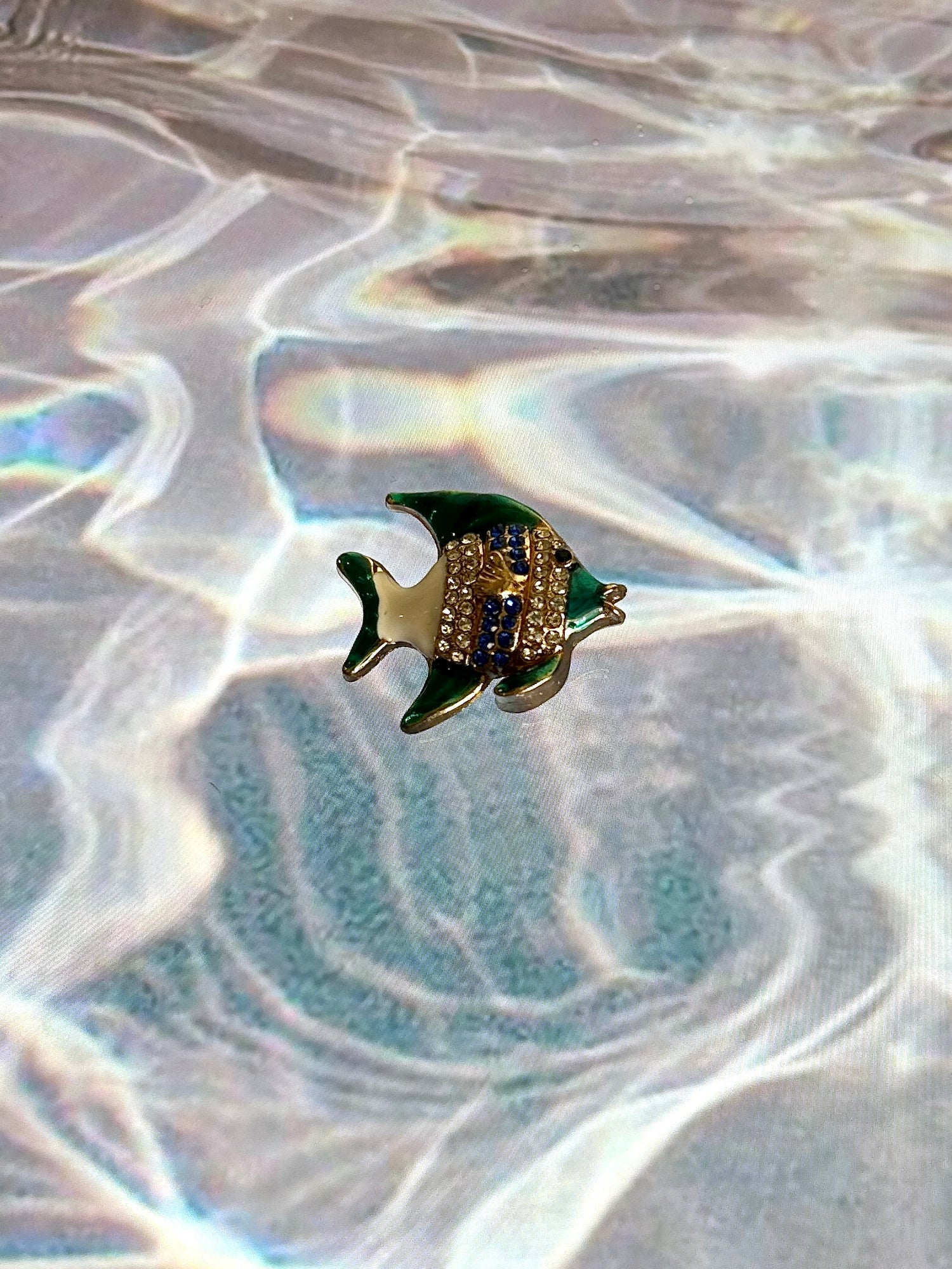 Blue Fish Brooch