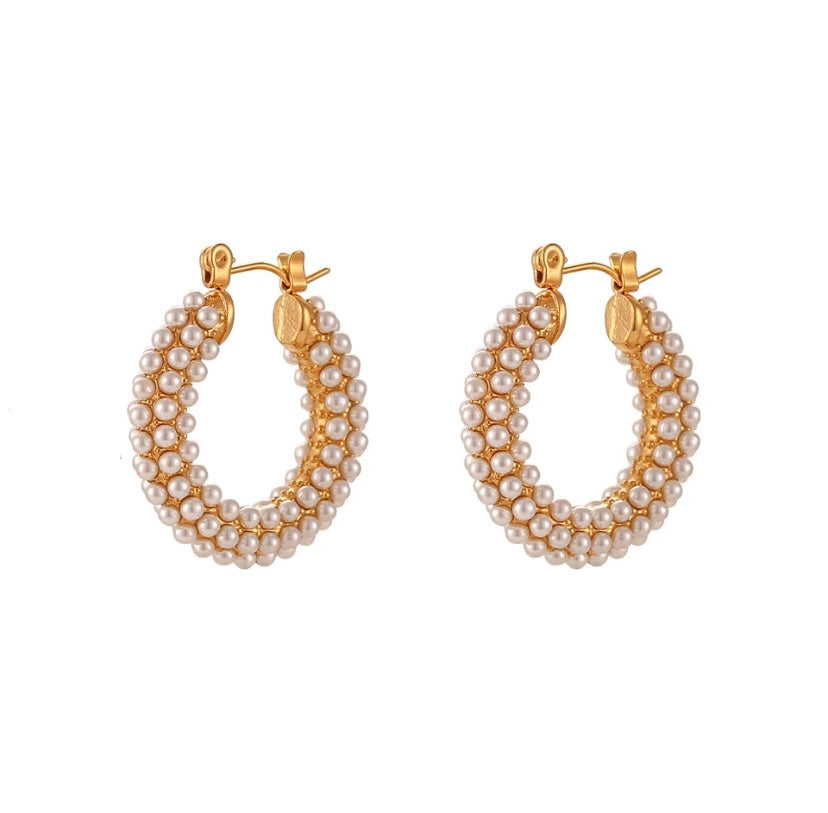 Fauna Hoops - Waterproof, 18k Gold Plated