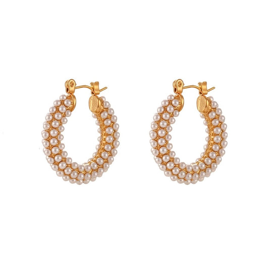 Fauna Hoops - Waterproof, 18k Gold Plated