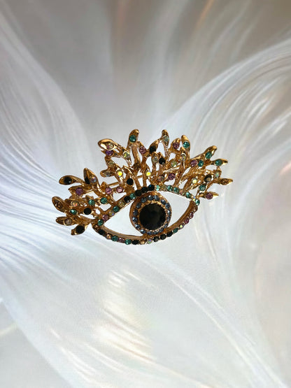 Evil Eye Studded Brooch