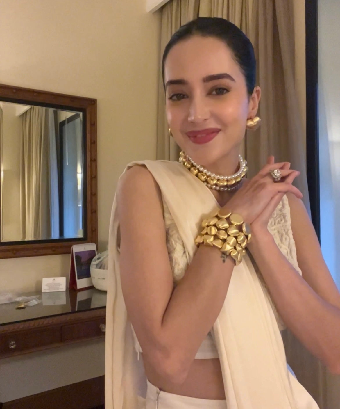 Mirage Sa 18k Gold Plated Stackable Bracelet (Set of 4)