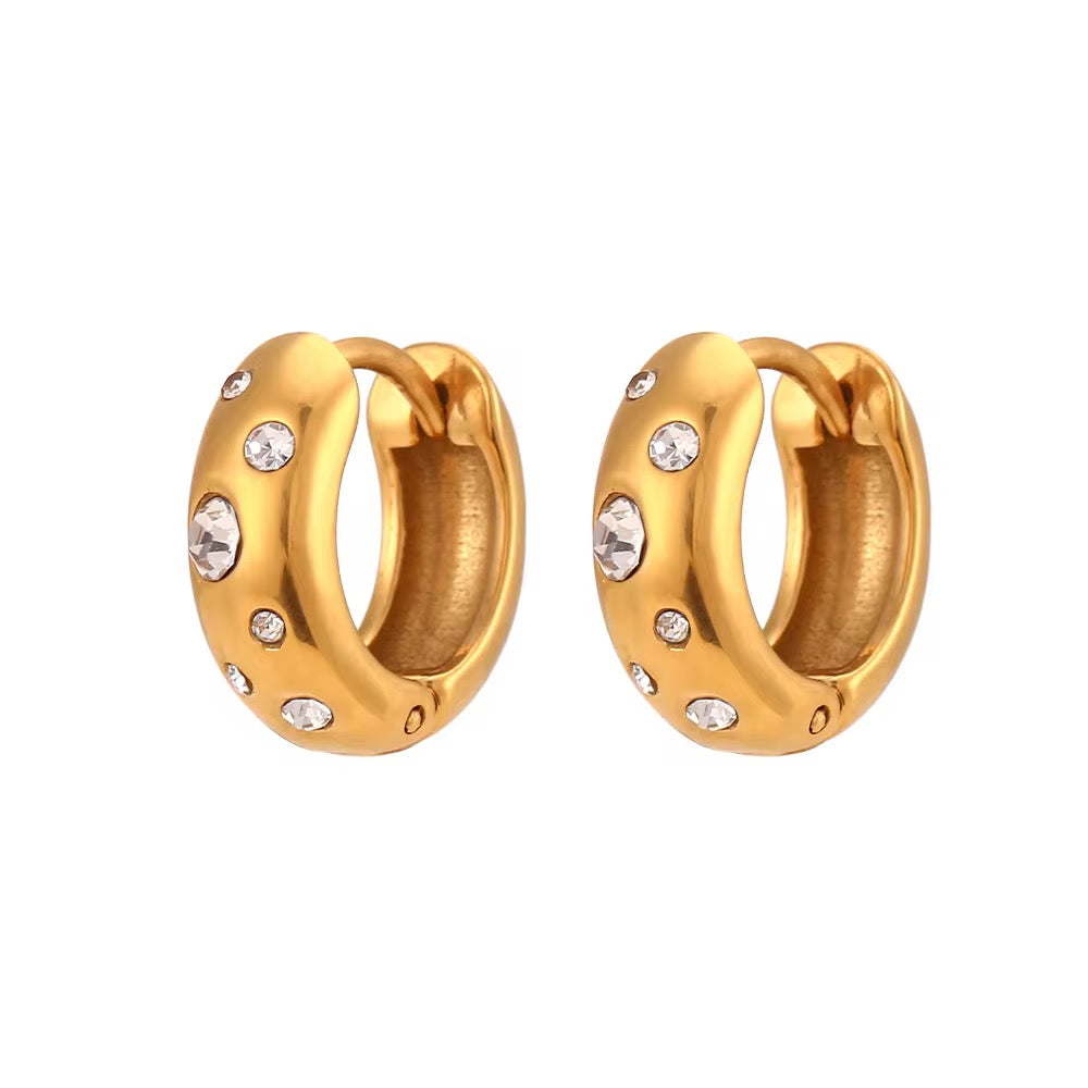 Frill Hoops - Waterproof, 18k Gold Plated