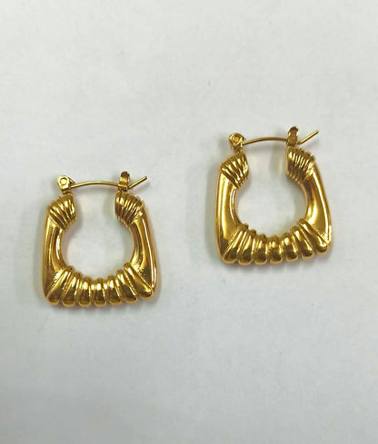 Princess Hoops - Waterproof, 18k Gold Plated