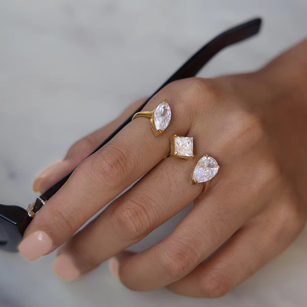 Shelly Ring - Waterproof, 18k Gold Plated