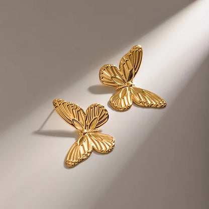 Butterfly Earrings - Waterproof, 18k gold plated