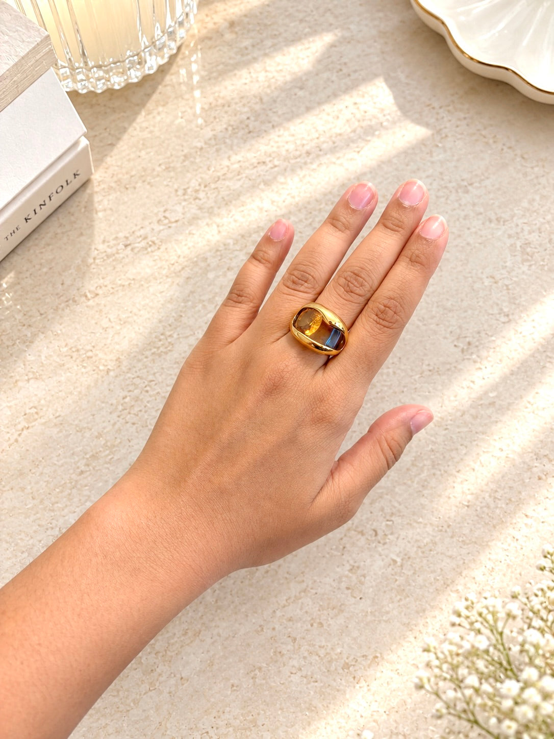 Della ring - Waterproof, 18k Gold Plated
