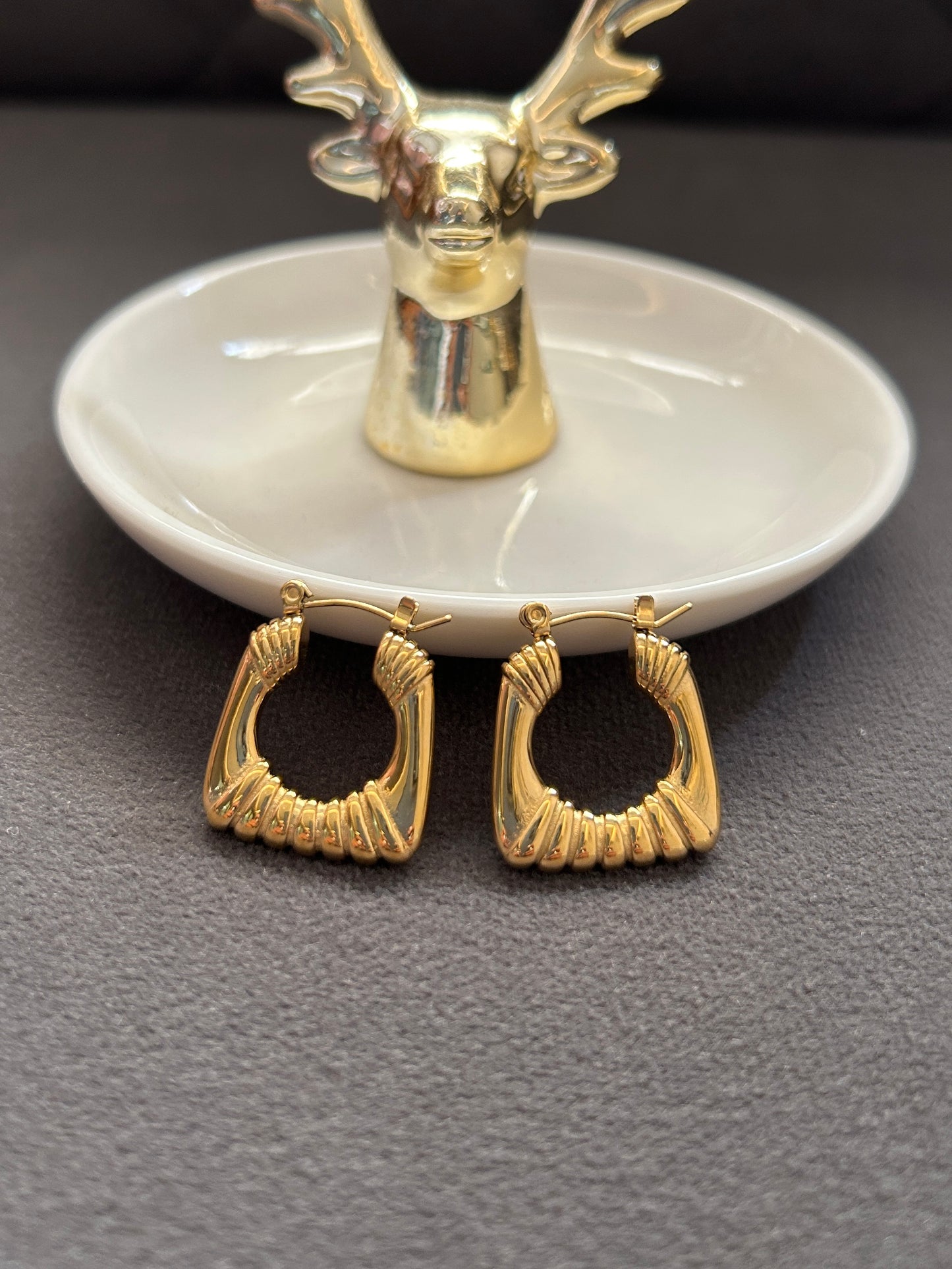 Princess Hoops - Waterproof, 18k Gold Plated