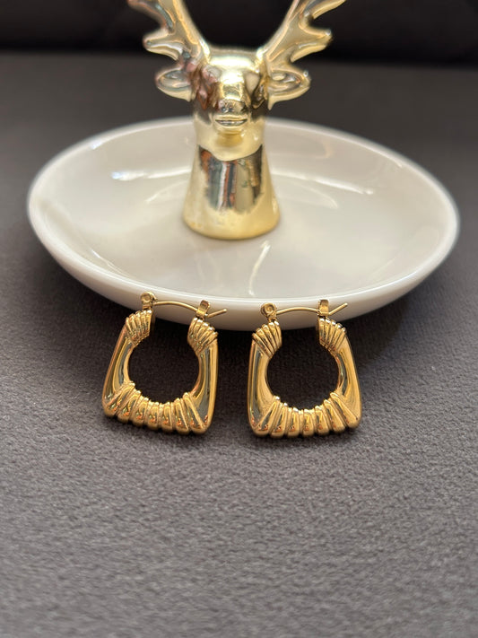 Princess Hoops - Waterproof, 18k Gold Plated