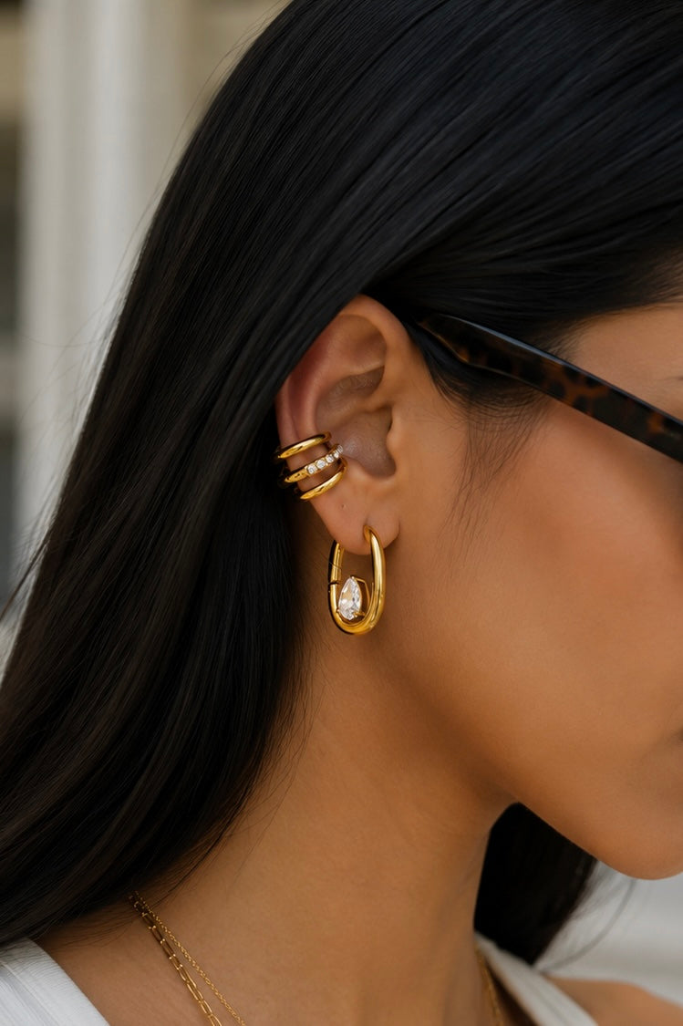 Miro Earcuff - Waterproof, 18k Gold Plated ( Set of 2 )