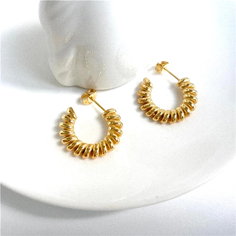 Coil Hoops - Waterproof, 18k Gold Plated