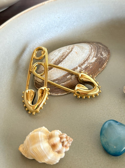 Pin Earrings - Waterproof, 18k Gold Plated