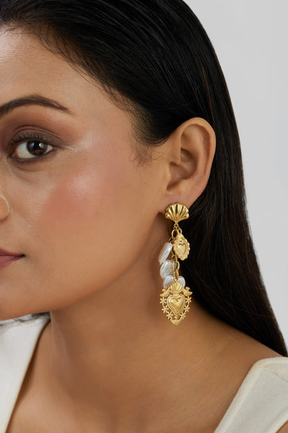 Melorra Heart Earrings - Waterproof, 18k Gold Plated