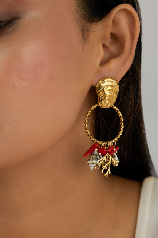 Ocean Dreams Earrings - Waterproof, 18k Gold Plated