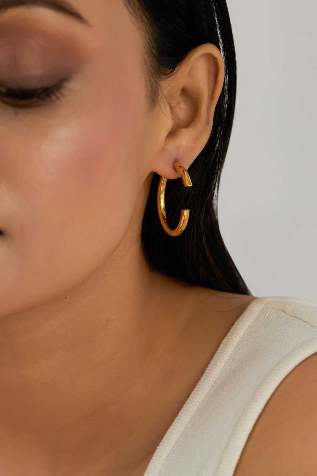 Ova Hoops - Waterproof, 18k Gold Plated