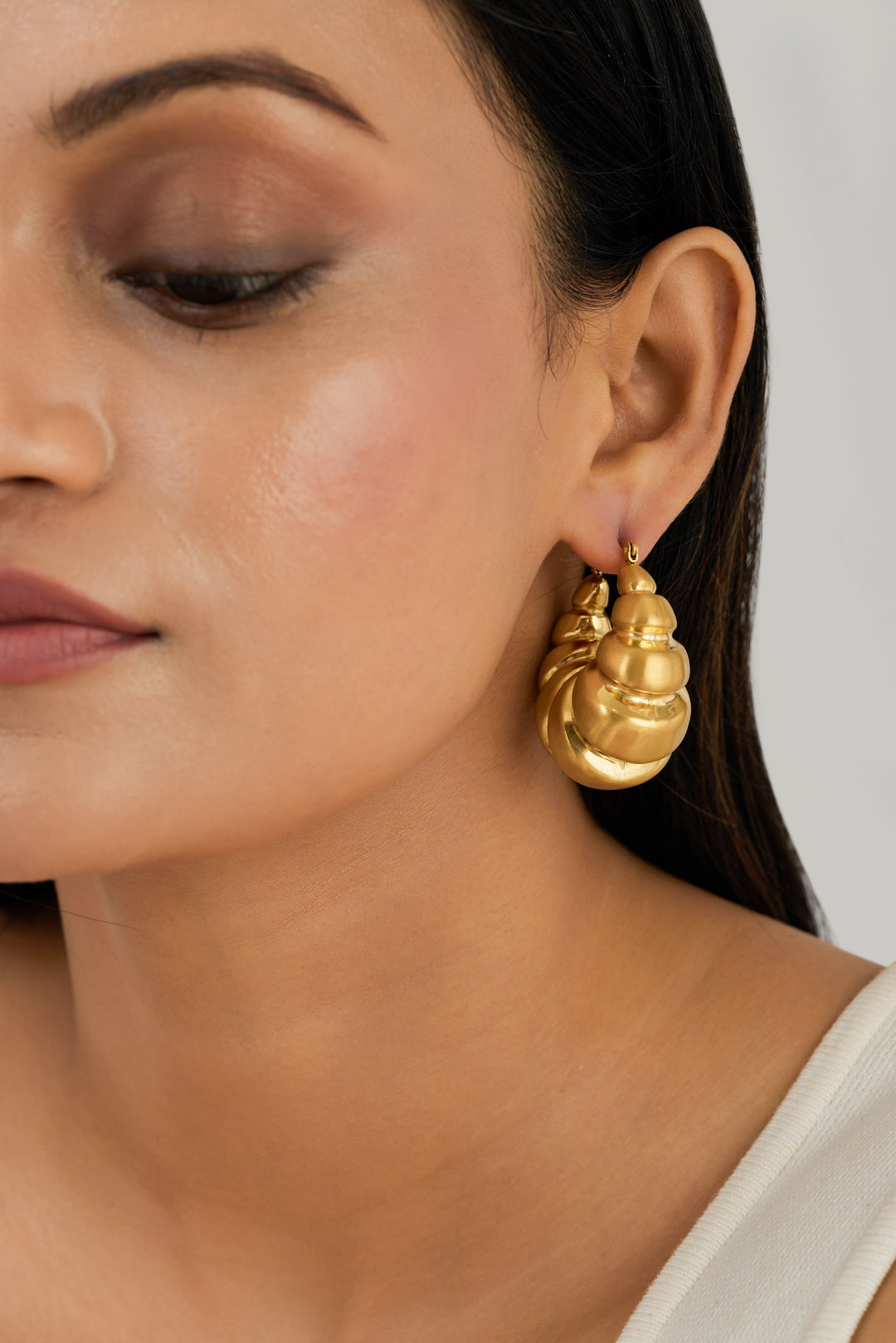 Gita Hoops - Waterproof, 18k Gold Plated