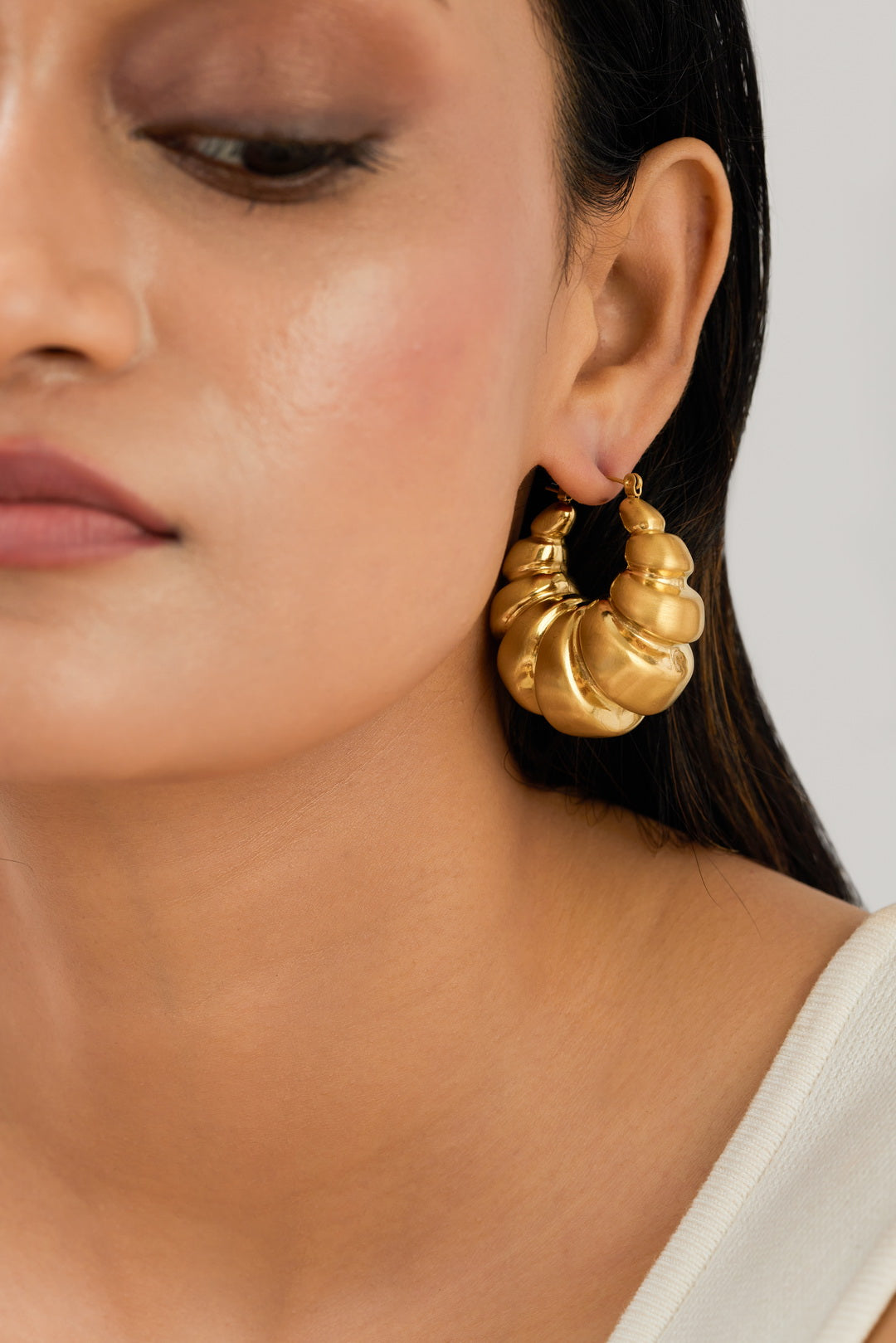 Gita Hoops - Waterproof, 18k Gold Plated