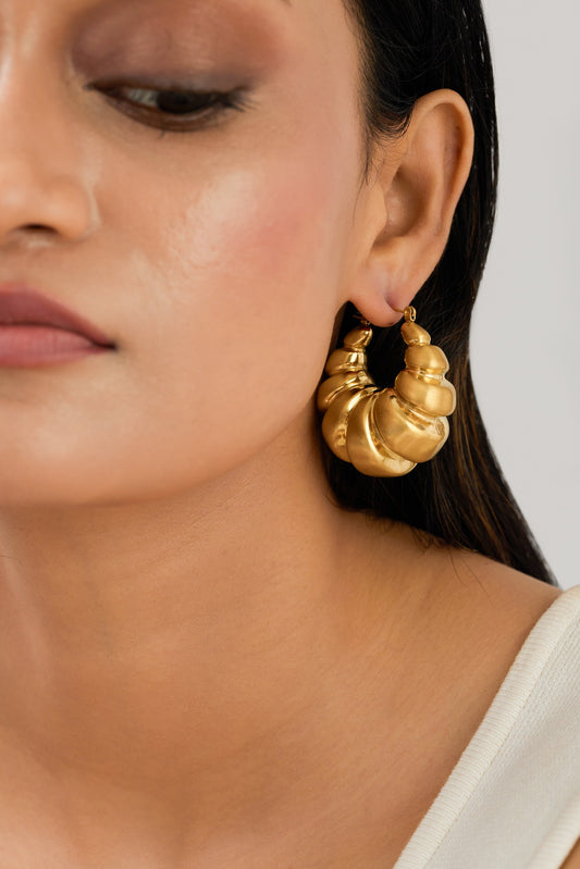 Gita Hoops - Waterproof, 18k Gold Plated